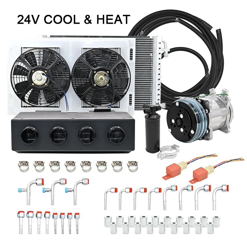 404 Universele Automotive A/C Airconditioning Kit 12 V 24 V Voor Caravans Auto Vrachtwagens Bestelwagens airconditioner Assemblages