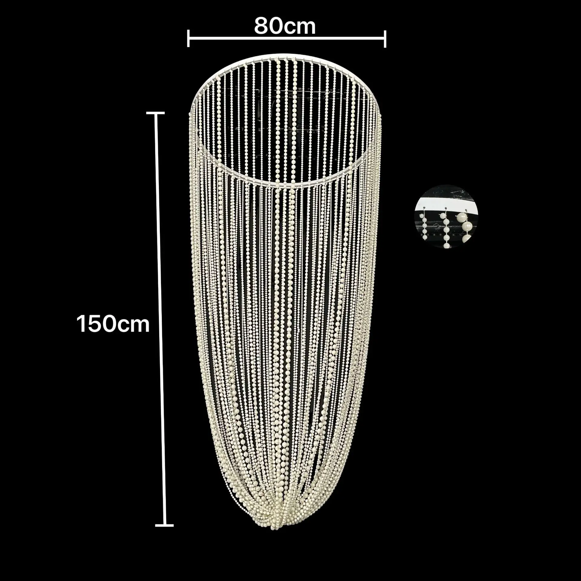 Wedding background decoration pendant hall props ceiling acrylic wedding arrangement acrylic bead curtain wrought iron