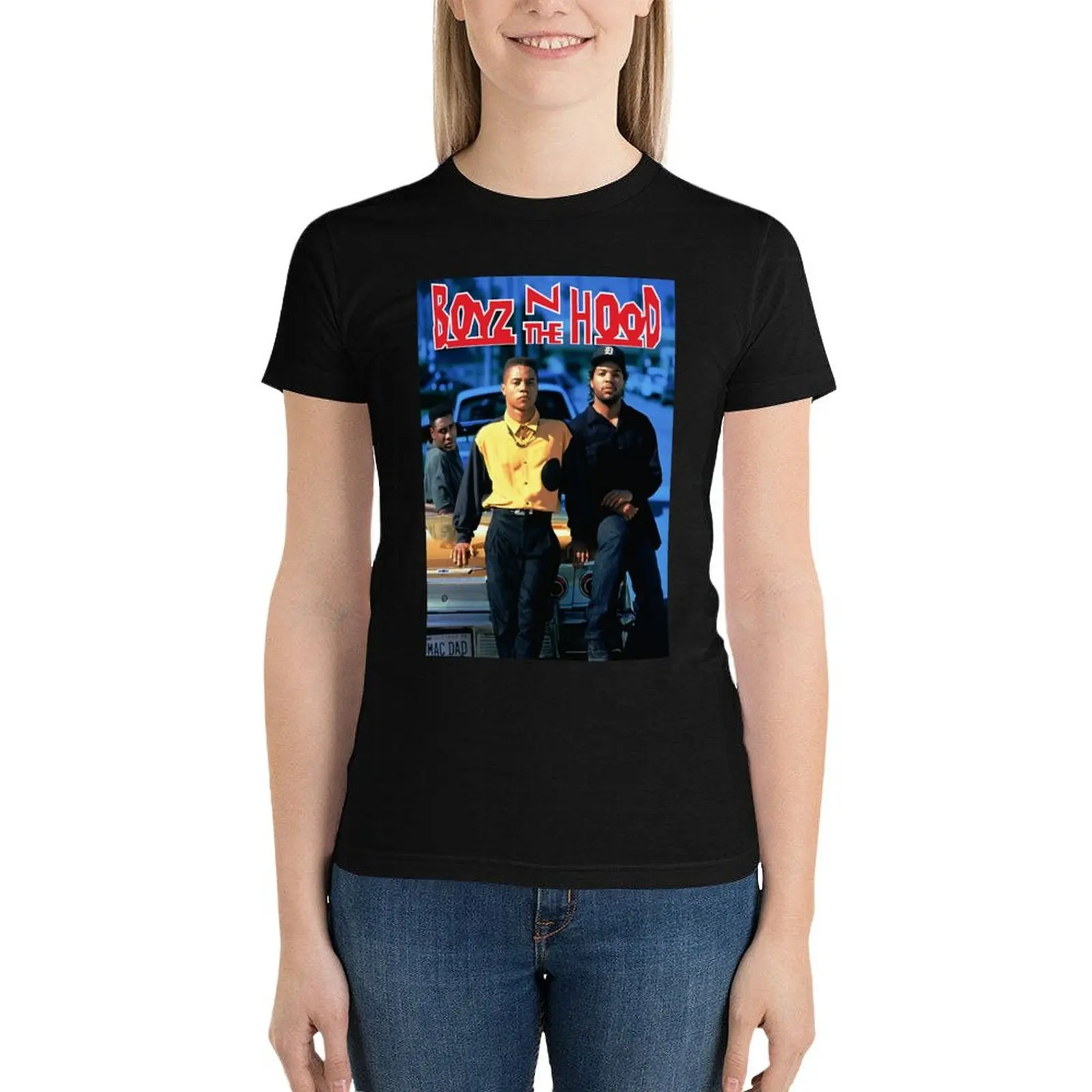 boyz n the hood T-Shirt cute tops vintage clothes oversized Short sleeve tee Women's clothing