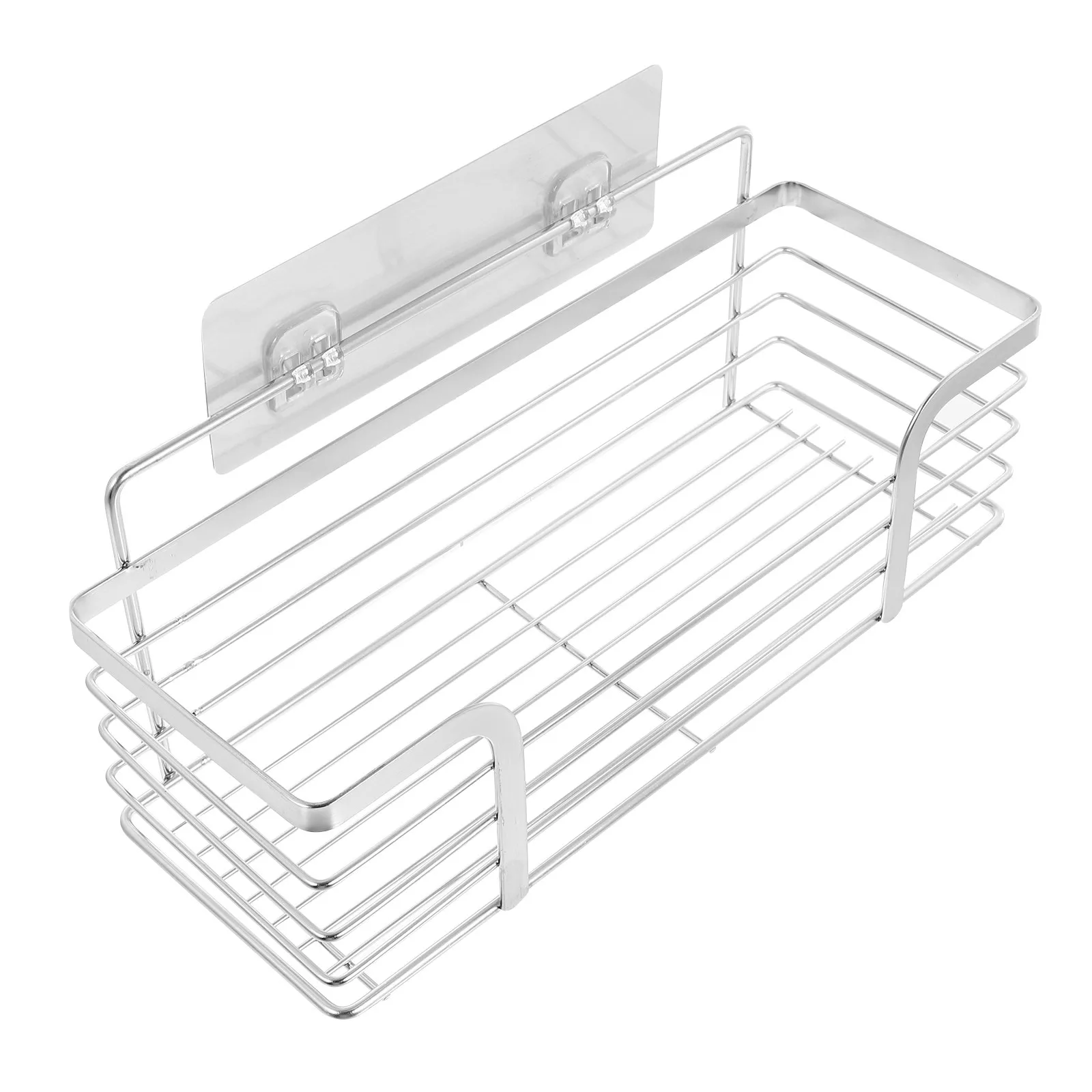 1Pcs Space Saving Wall Mounted Storage Rack No Drill Non Marking Sticker Mount for Bathroom Kitchen Shower Towel Holder Shelf