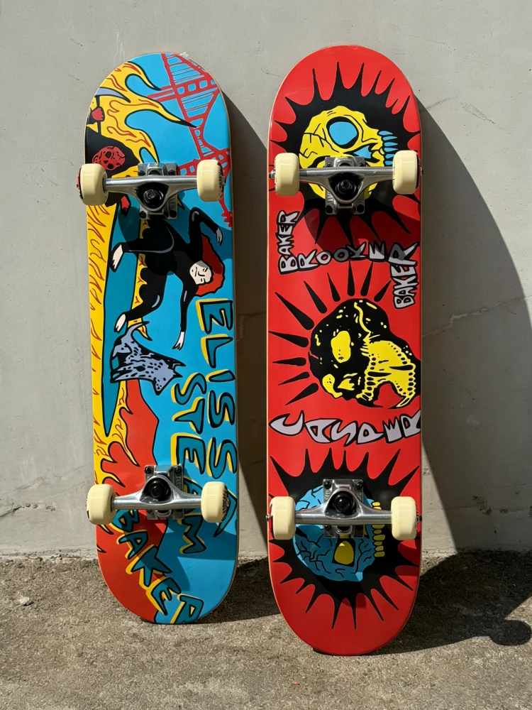 

Baker Skateboard Beginner Professional Skateboard Complete Maple Deck Double Warp 8 Inches Adult Skateboard Street Skateboard