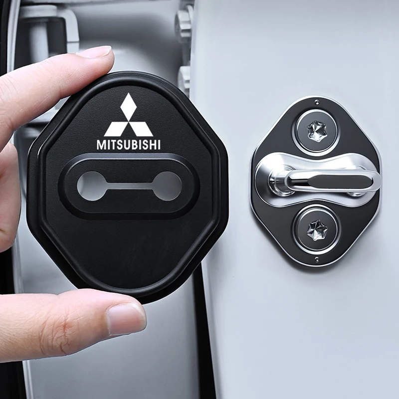 Car Door Lock Cover Silicone Anti-Collision Pad for Mitsubishi L200 ASX Eclipse Pajero Montero Ralliart Starion Outlander Galant