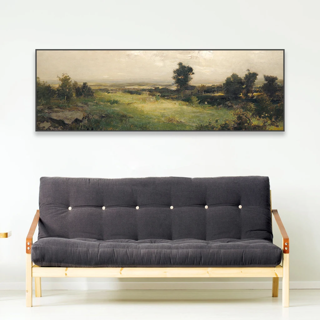 

Vintage Landscape Oil Painting Prints Poster English Countryside Large Canvas Painting Calm Valley Farm Wall Art Home Decoration