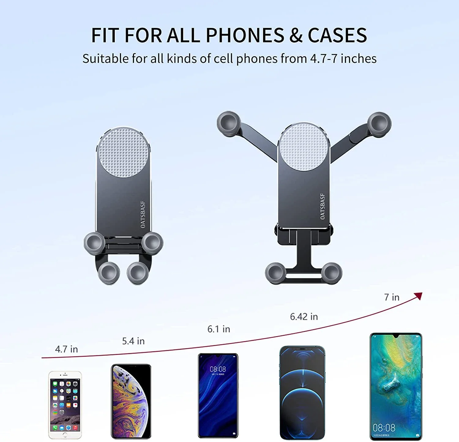 Car Phone Holder Gravity GPS Support Telephone Mount For Samsung Galaxy Z Fold 3 Z Fold 2 Samsung S21 S20 Xiaomi Car Phone Stand