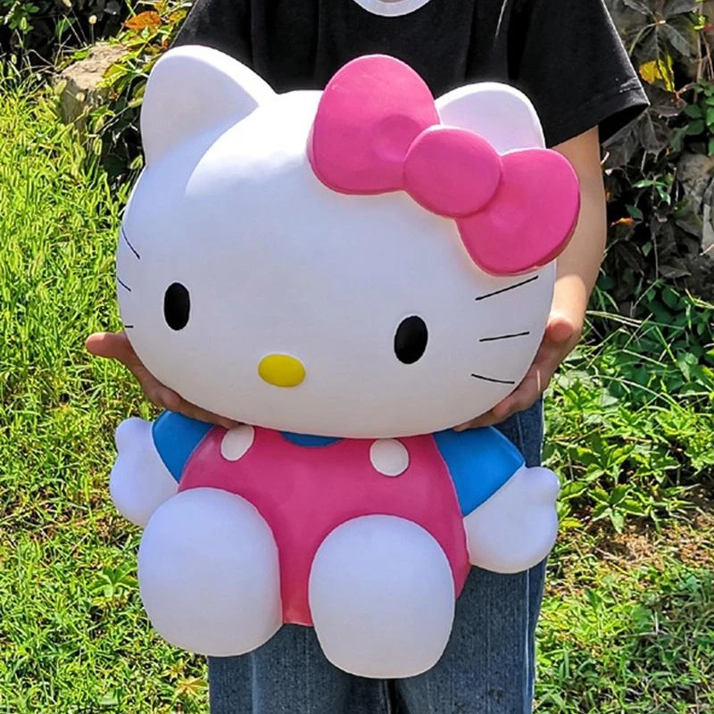 Sanrio Kitty Cat Oversized Fall-resistant Piggy Bank Birthday Gifts Cartoon High-capacity Hello Kitty Kitty White Japanese Gifts