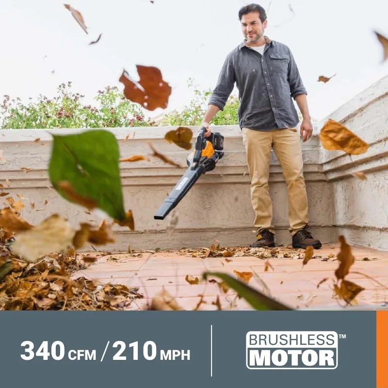 40V Leaf Blower Cordless with Battery & Charger, 3-in-1 Blower for Lawn with Vacuum and Mulcher image 2
