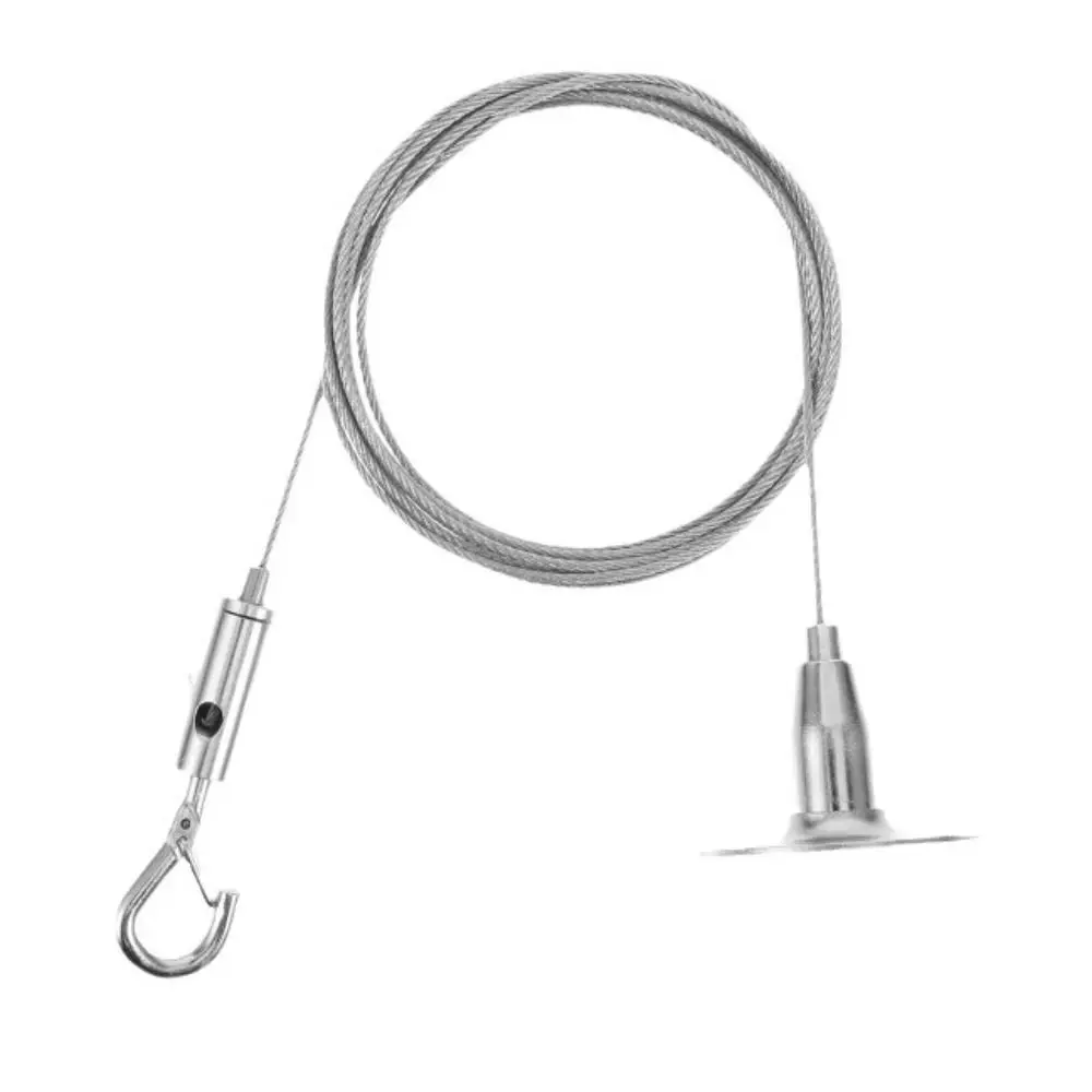 2Pcs Durable Adjustable Picture Hanging Wire 1/2/3m Heavy Duty Suspension Steel Rope 1.5mm Hooks Wall Mount Lanyard Photo Frame