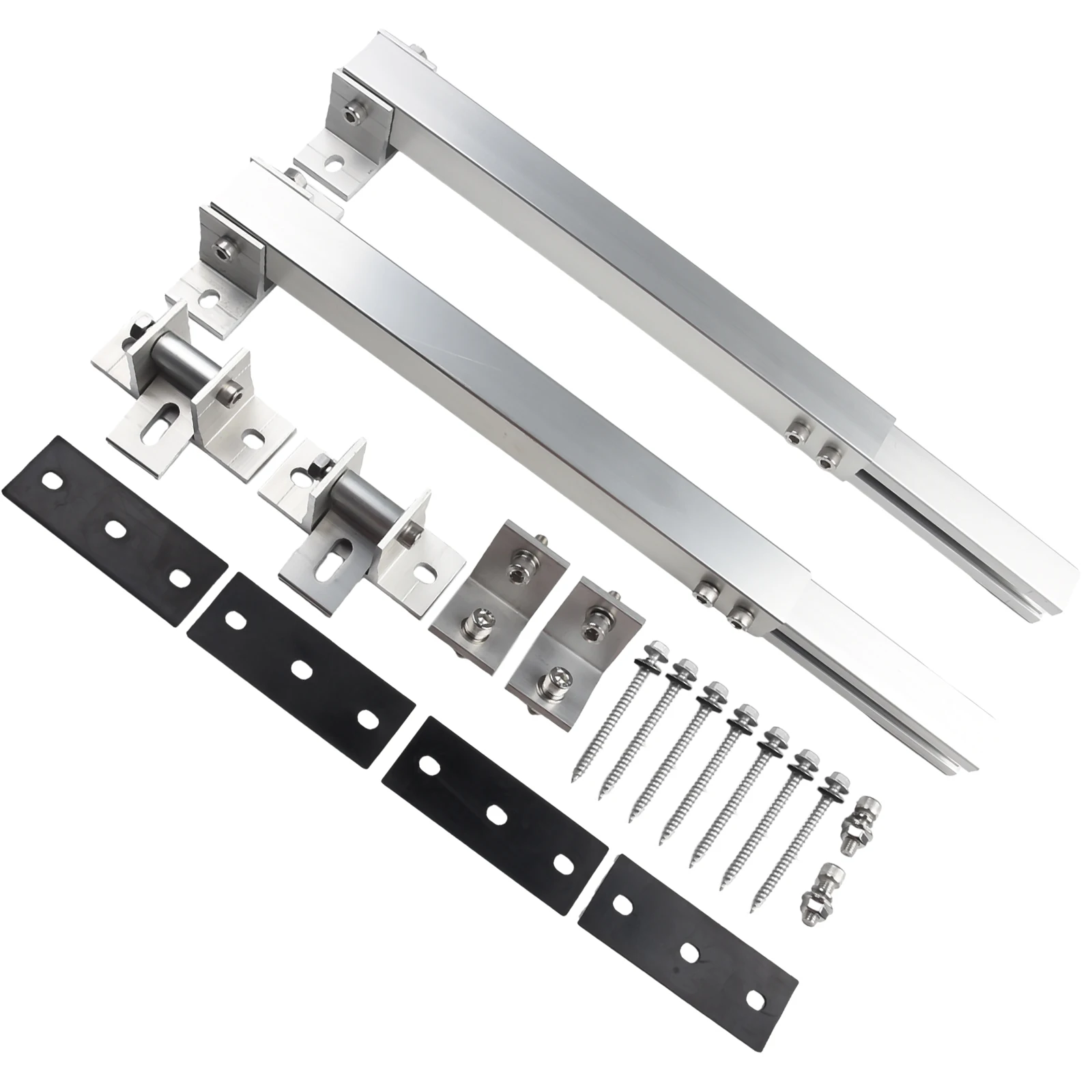 1Set Solar Panel Mount Bracket Kit Adjustable Photovoltaic Support Solar Holder End Clamp Kit For Caravans Balconies Roofs