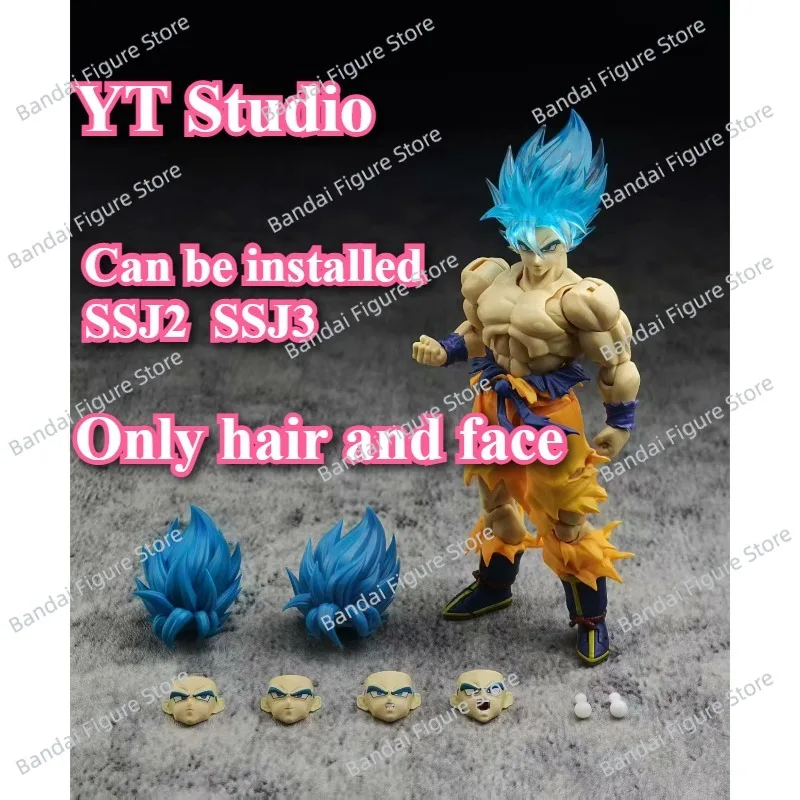 

YT Studio YT002 Dragon Ball Super Saiyan God Son Goku Blue Head Sculpt SSJ2 SSJ3 Аниме Фигурки Игрушки Подарки