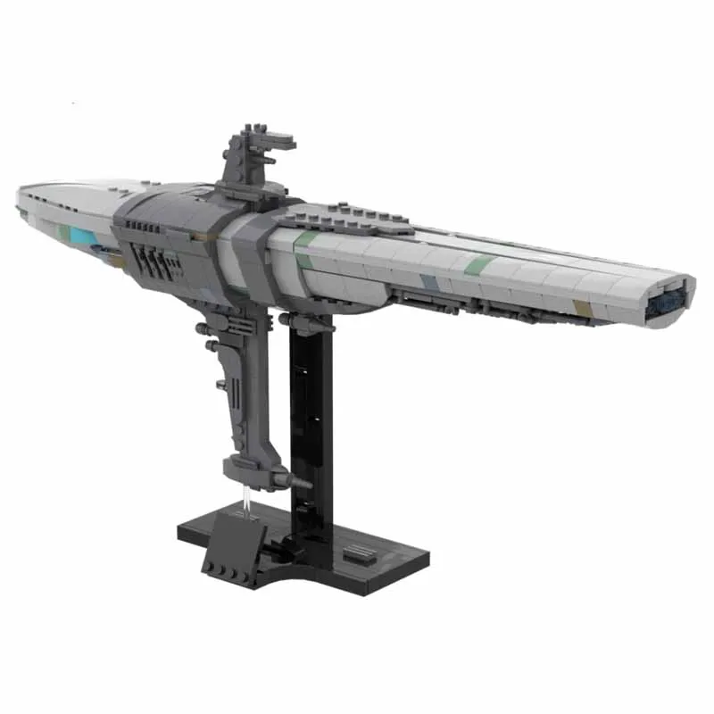 892 шт. Moc MC75 Interstellar Cruiser, средняя модель космического корабля, сделай сам, сборка, строительный блок, игрушка, детский подарок на день рождения