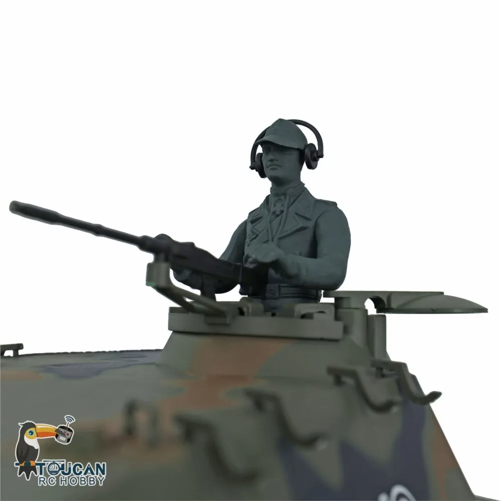 Czołg RC Heng Long w skali 1/16, wersja tuningowana 7.0 Panther RTR 3819, metalowe gąsienice i koła, zabawki RC, model, prezenty, TH17291
