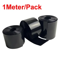 1meter 18650 Lipo Battery PVC Heat Shrink Tube Pack mm ~ 100mm Insulated Film Wrap Lithium Case Protection Cable Sleeve Black