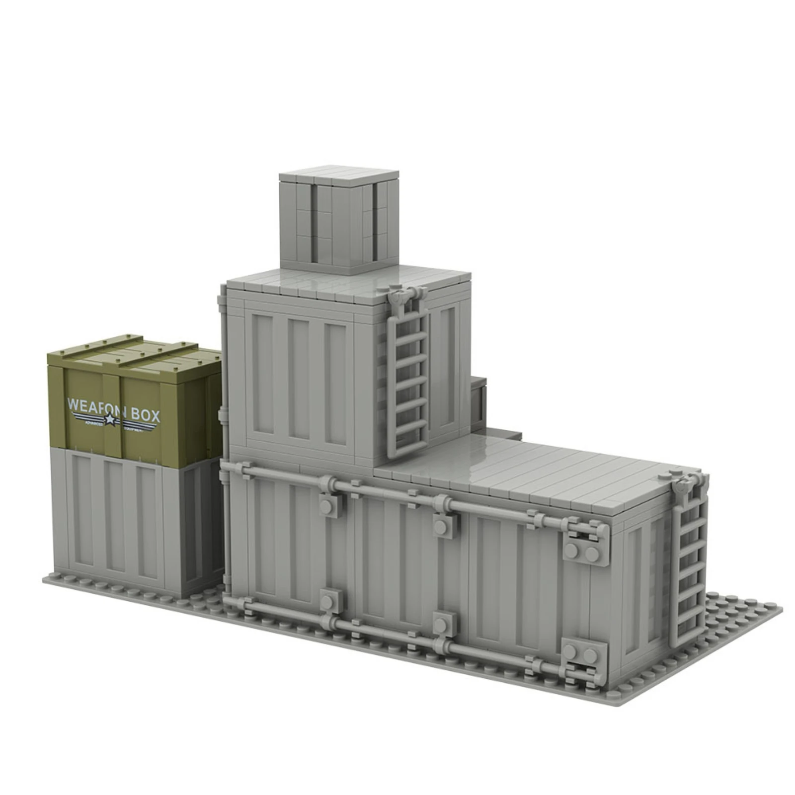 Military Base Building Blocks Set Compatible Small Particle DIY Scene Construction Toy with Transportation Warehouse Models MOC