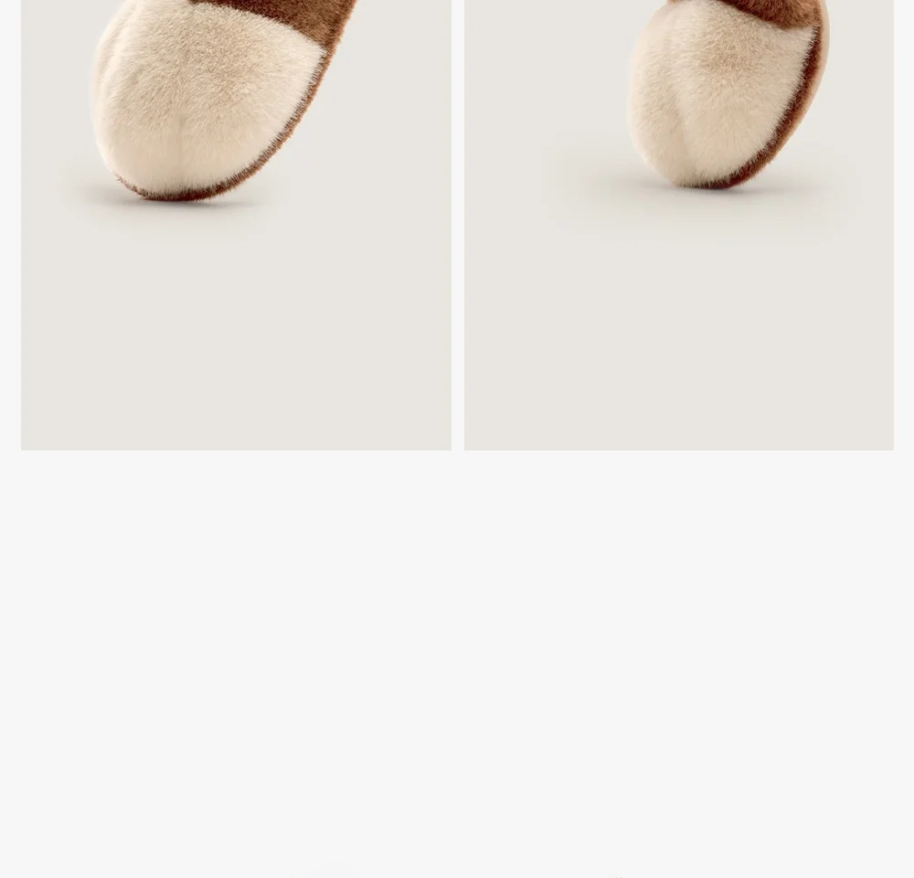 Neue Winter-Plüsch-Leopard-Hausschuhe für Damen, flauschige offene Hausschuhe mit Gummisohle, warme, rutschfeste Mules mit Gepardenmuster und Farbblock-Design – Detail 21