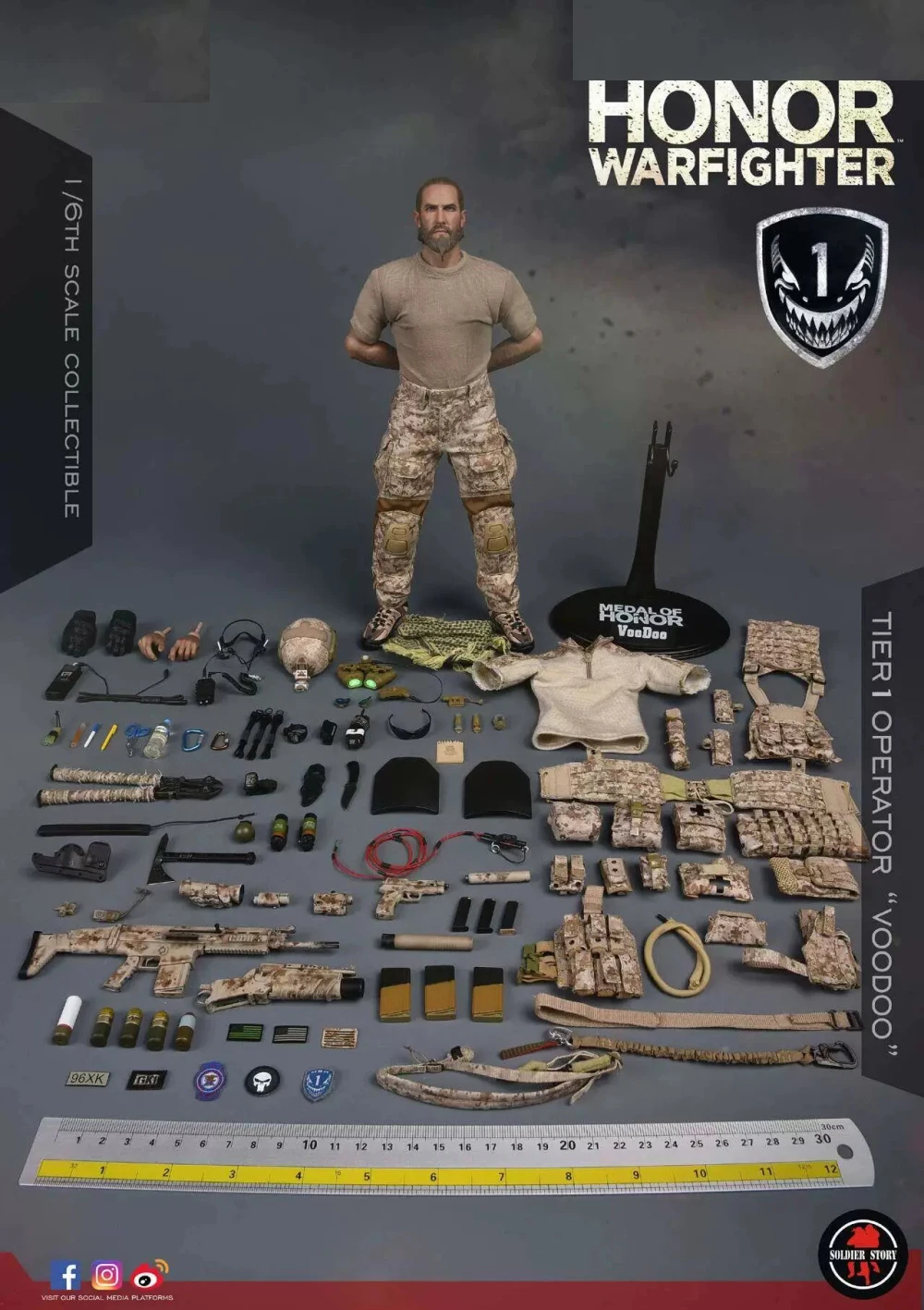 Hot Sales 1/6th US. Soldier Doll Call Man Action Figure The Duty Honor Full Set About 12