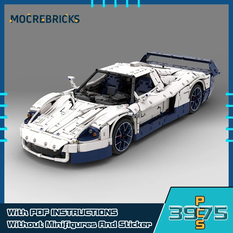 MOC-155137 MC12 1:8 City Vehicle Building Block Speeds Champion Famous Sports Car Assembly Model  Technology Bricks Kids Toy