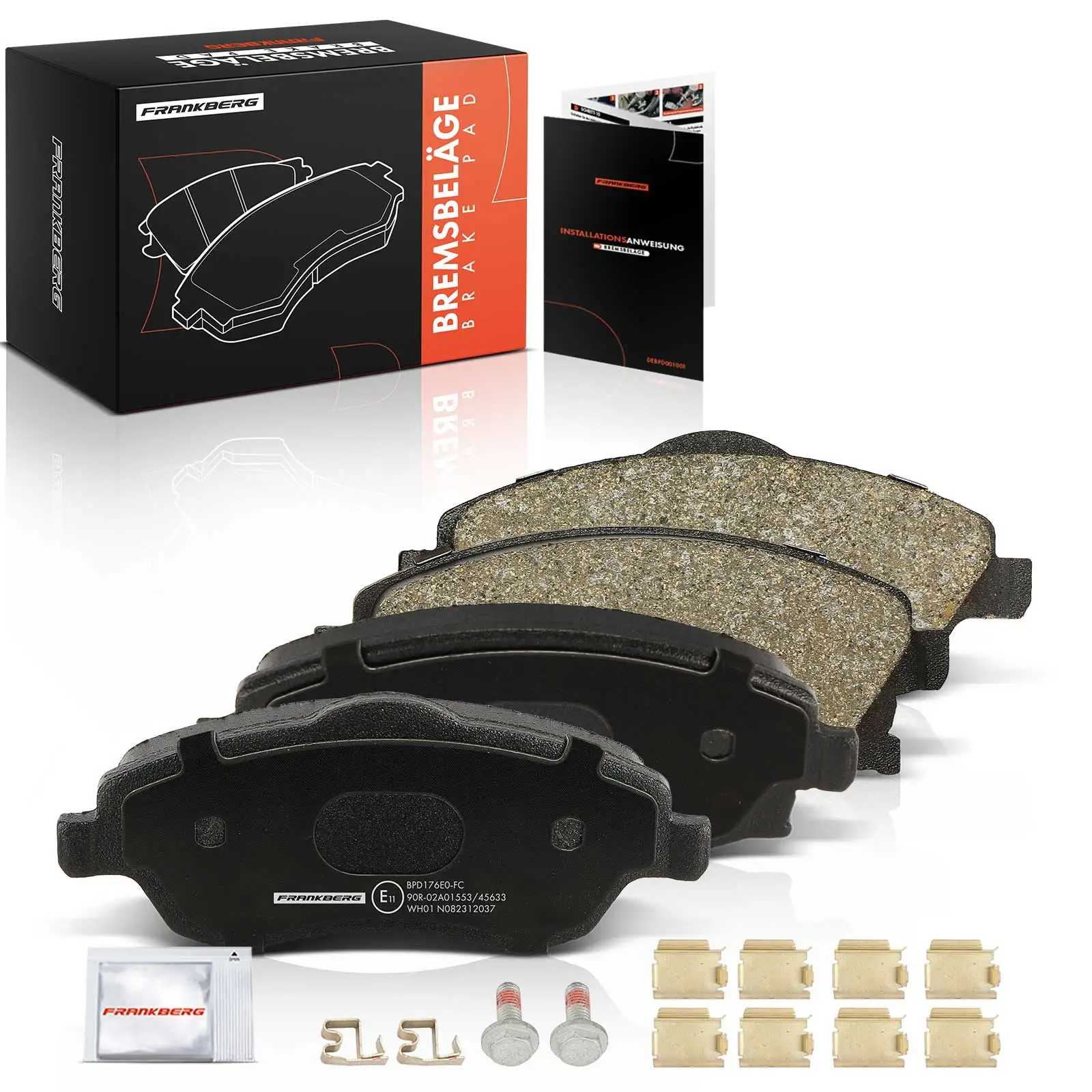 Frankberg 4x remblokken voor voor Opel Combo Van/MPV, Corsa C Van/Hatchback 2000–2012, 93184269, 93172261
