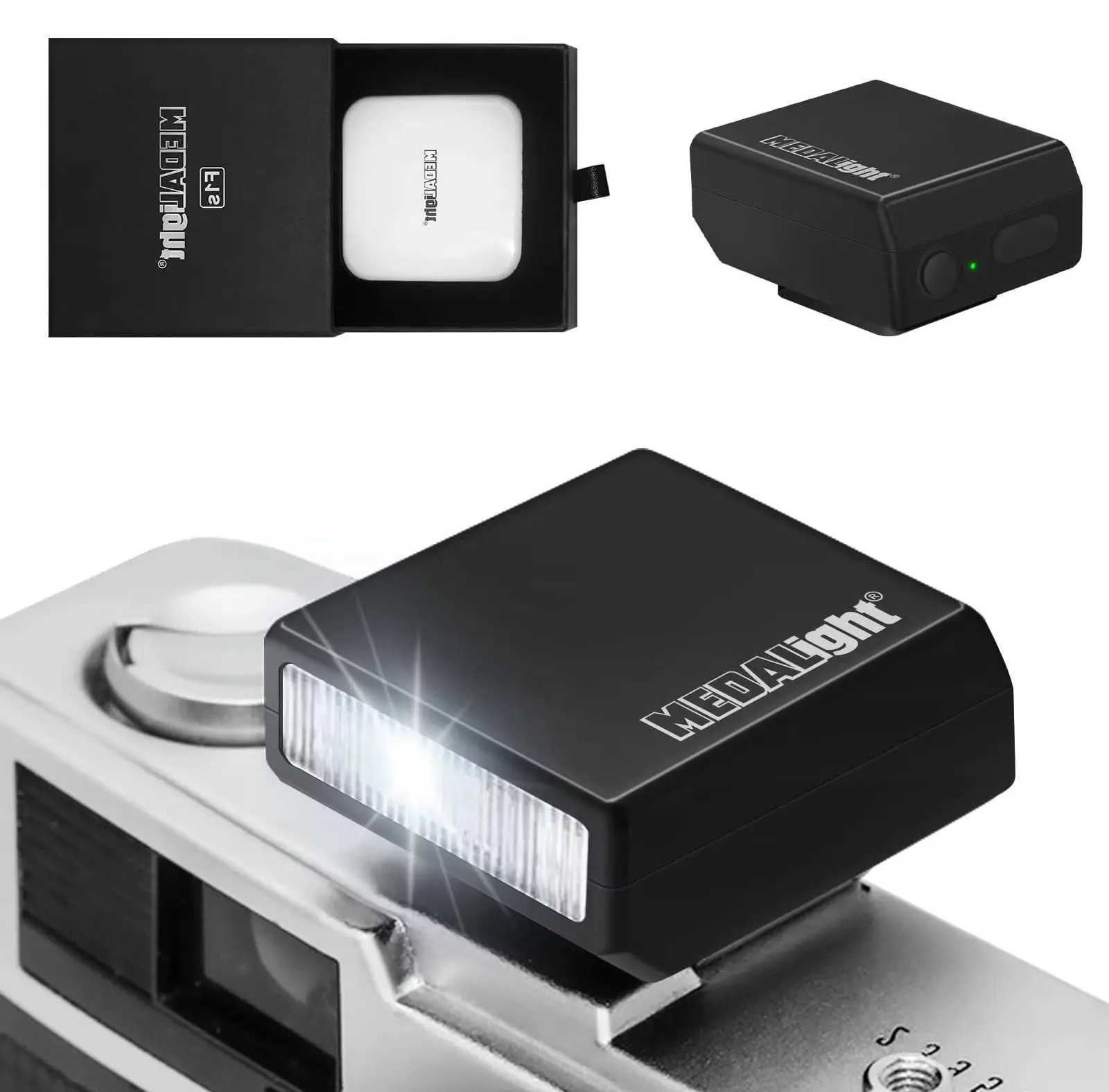 MEDALight F1S Mini Câmera Flash Speedlite Universal para Fuji Sony Nikon Canon Câmeras para Ricoh GR3 GR3X Sony ZV1