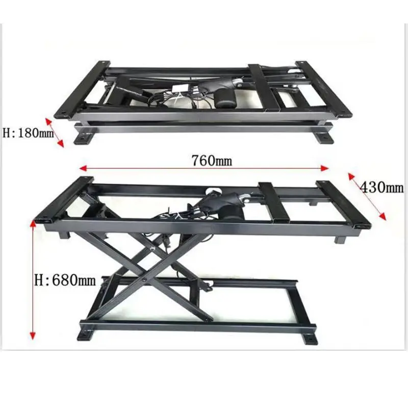 0528300kg multifunctional electric wired remote control coffee table dining table 24V lifting hardware folding iro
