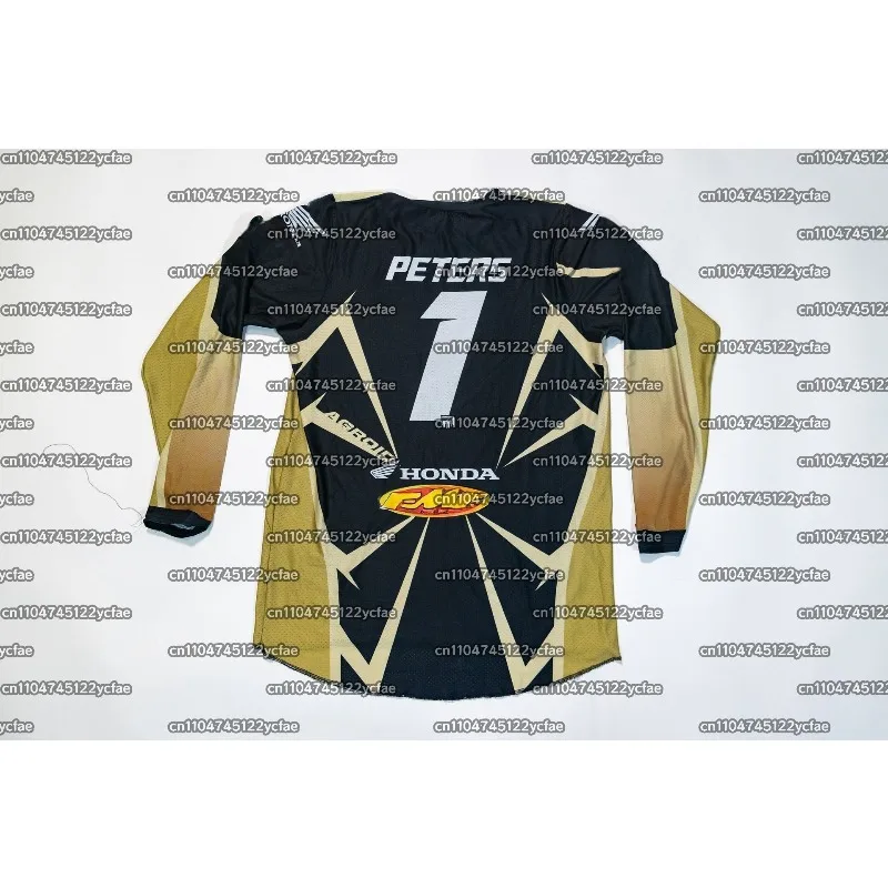 

Honda 2025 Autumn Motocross Replica #1 PETERS Hot Racing Team Reprint Jersey Loose Breathable 3D Printed Quick Dry long sleeve