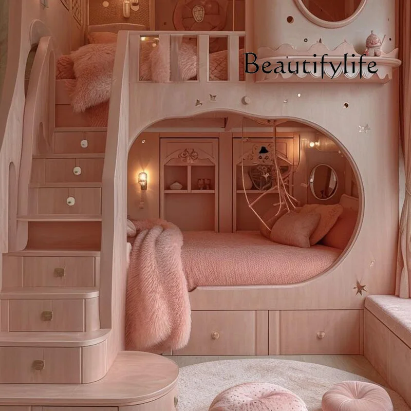 BJガードレールヨーロッパ子供用ベッド二段ベッド通常カスタムデザイン女の子幼児用ベッドプリンセスキャッスルカマインファンティル家具ホーム