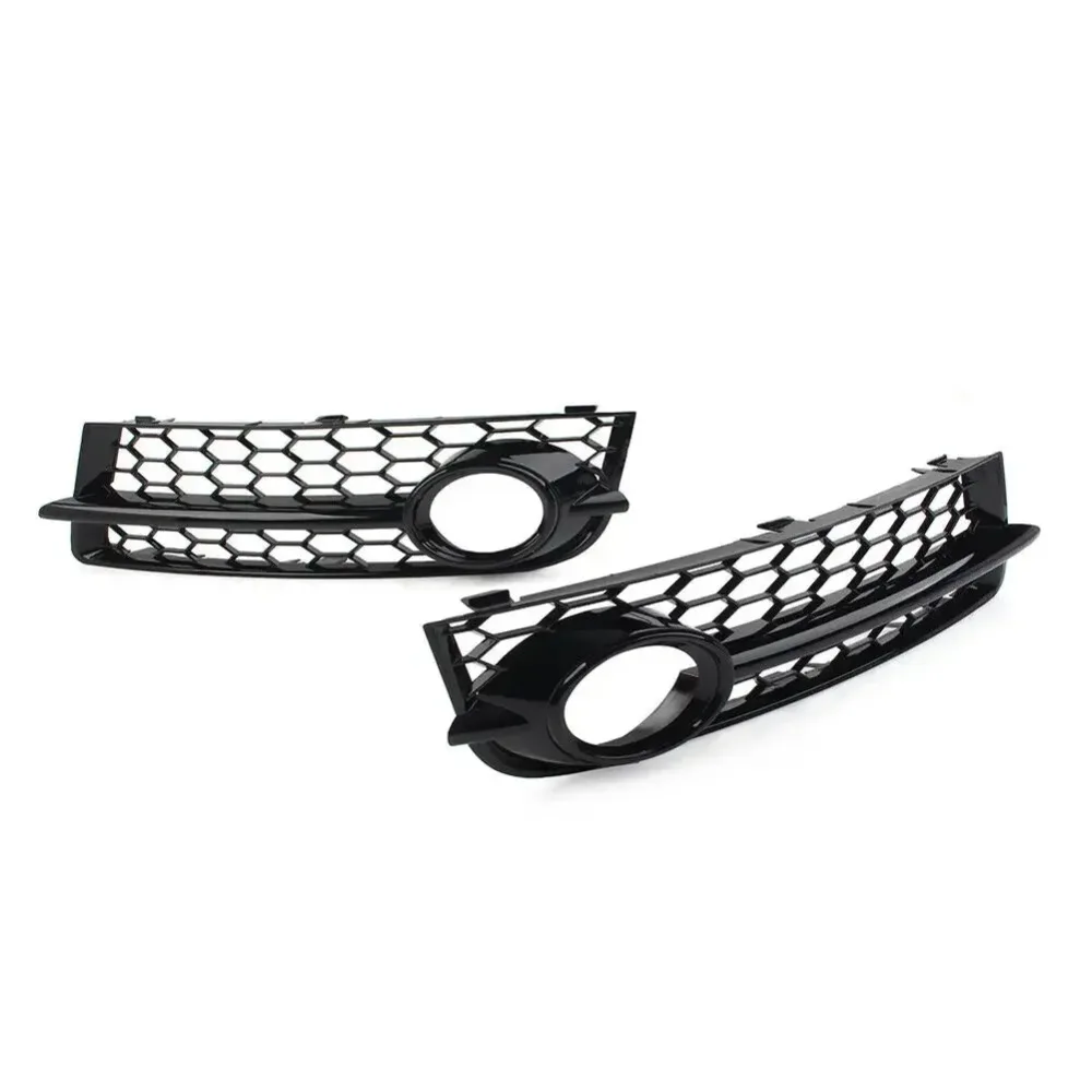 Pair Car Honeycomb Fog Lamp Frame Grille Cover For Audi TT 8J 2006-2014 Front Bumper Fog Light Lamp Racing Grill Cover