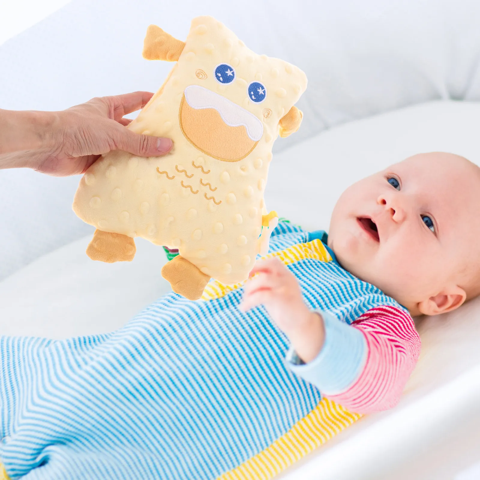 Baby Hand Puppet Safety Comforter Newborn Sleep Soother Security Blanket Soft Chewable Infant Snuggle Portable Baby Stuff