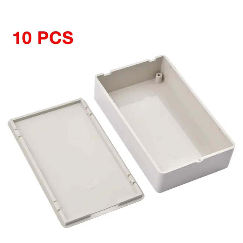 Daily Sale 10PCS Plastic Enclosure Power Junction Box Plastic White Electrical Boxes DIY Electronic Junction Box Enclosure