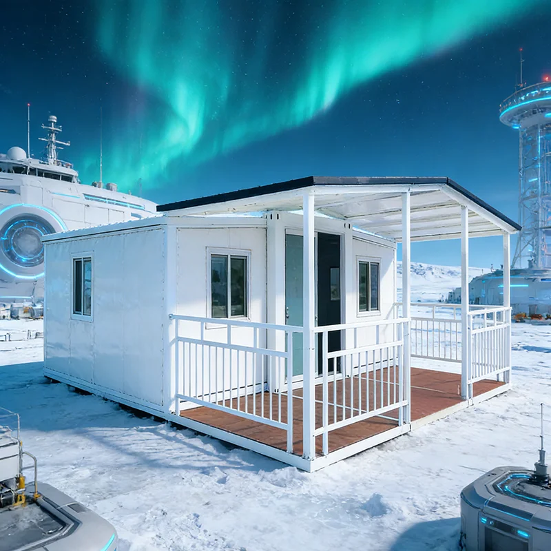 

Container Foldable Expandable Prefab Container House 20ft Mobile Home Portable Temporary Shelter Office Construction Site Room