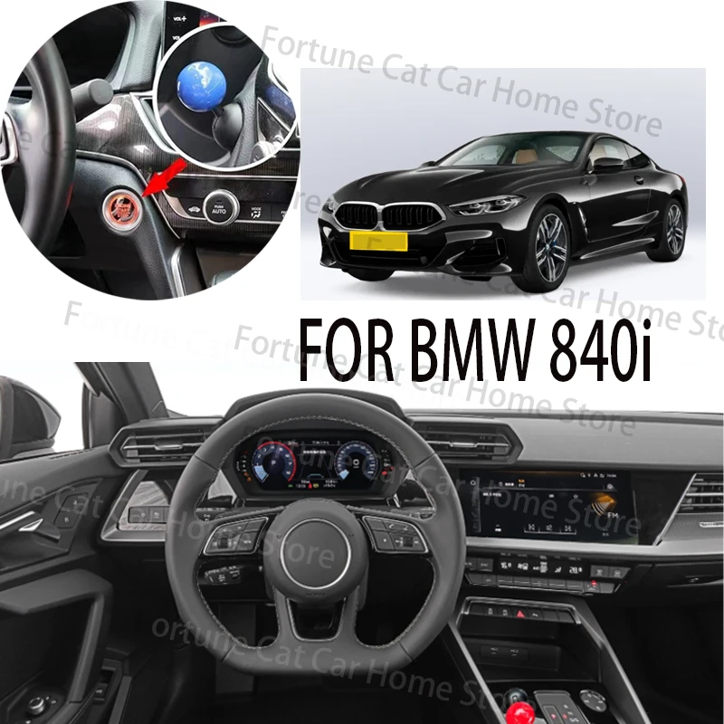 

FOR BMW 8 car BUTTON START Modification of pull rod decorative ball All metal ball tie rod Circular decorative cover