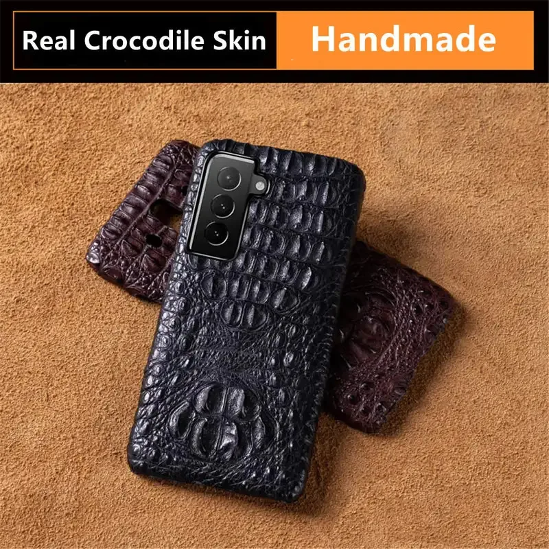 

Matte Genuine Natural Crocodile Skin Leather Case for Samsung Galaxy S9 S10 S20 S21 S22 S23 S24 S25 Ultra Alligator Cover