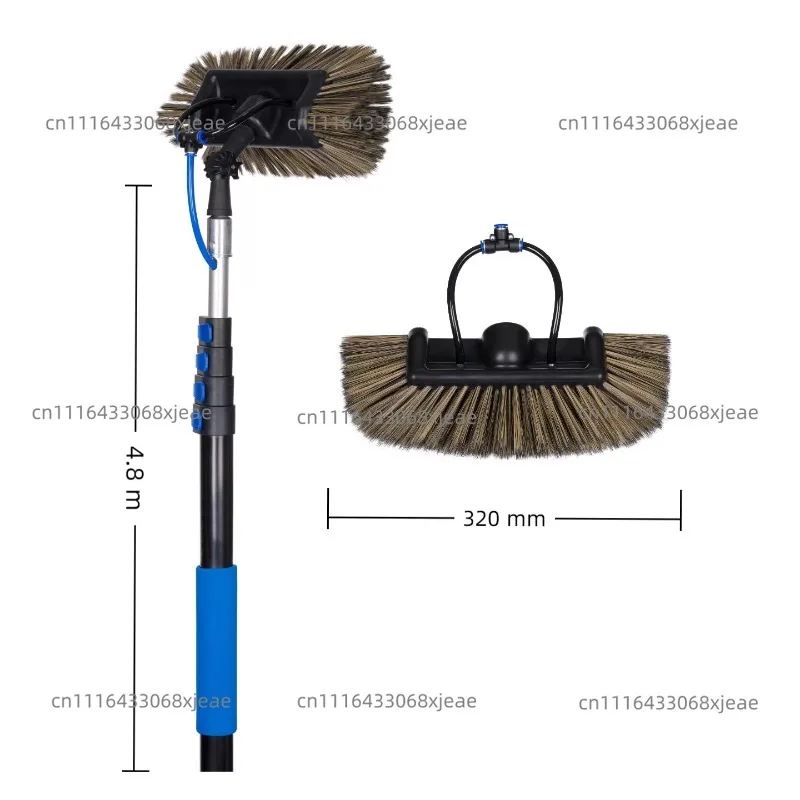 Solar  Cleaning 12FT 18FT Aluminum Pole Water Fed Brush For Window Cleaning (3.6M)(4.8M)