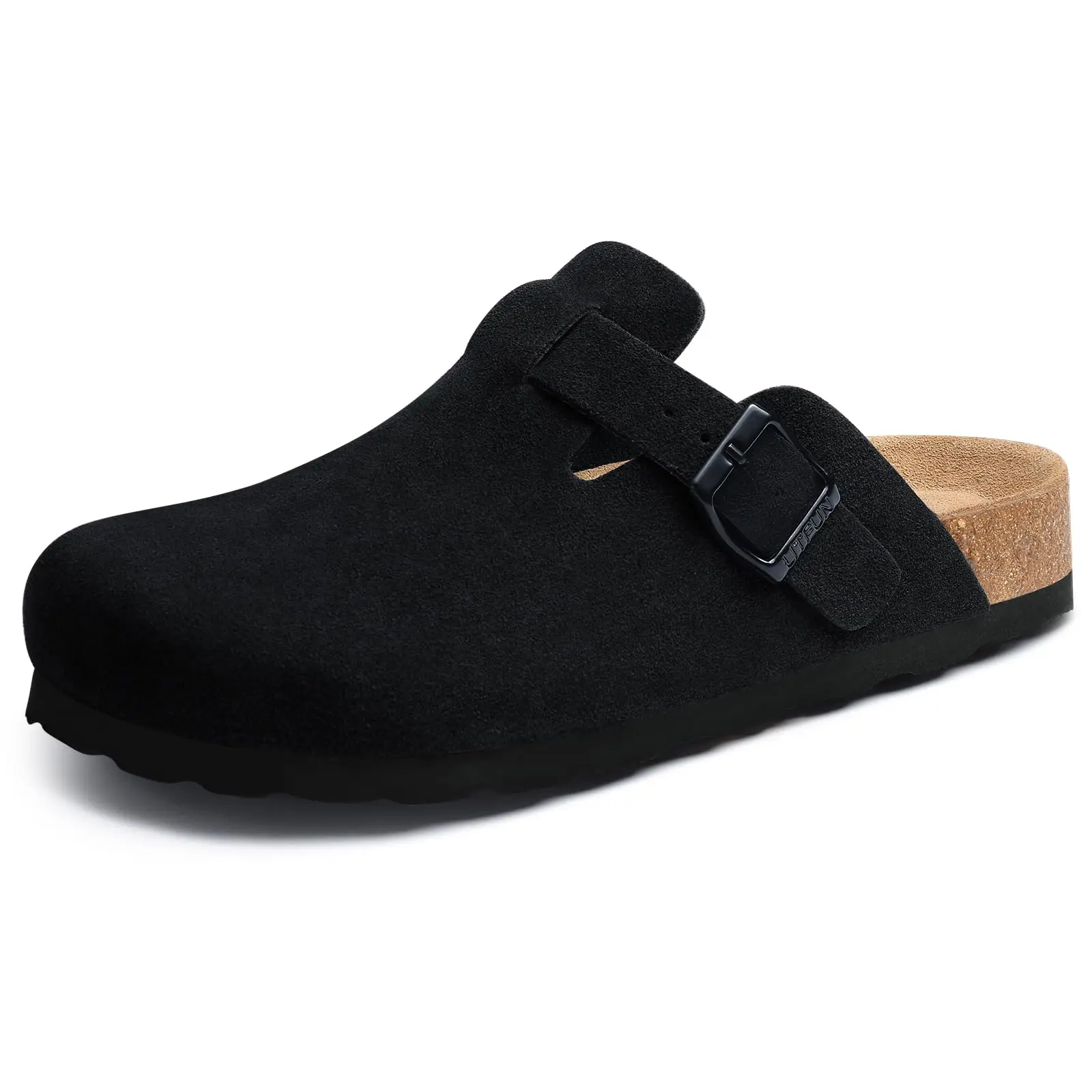 Cretsar Women's Suede Clogs Fashion Leather Mules Cork Footbed Sandals Potato Shoes New Men Lady Clog Slippers with Arch Support