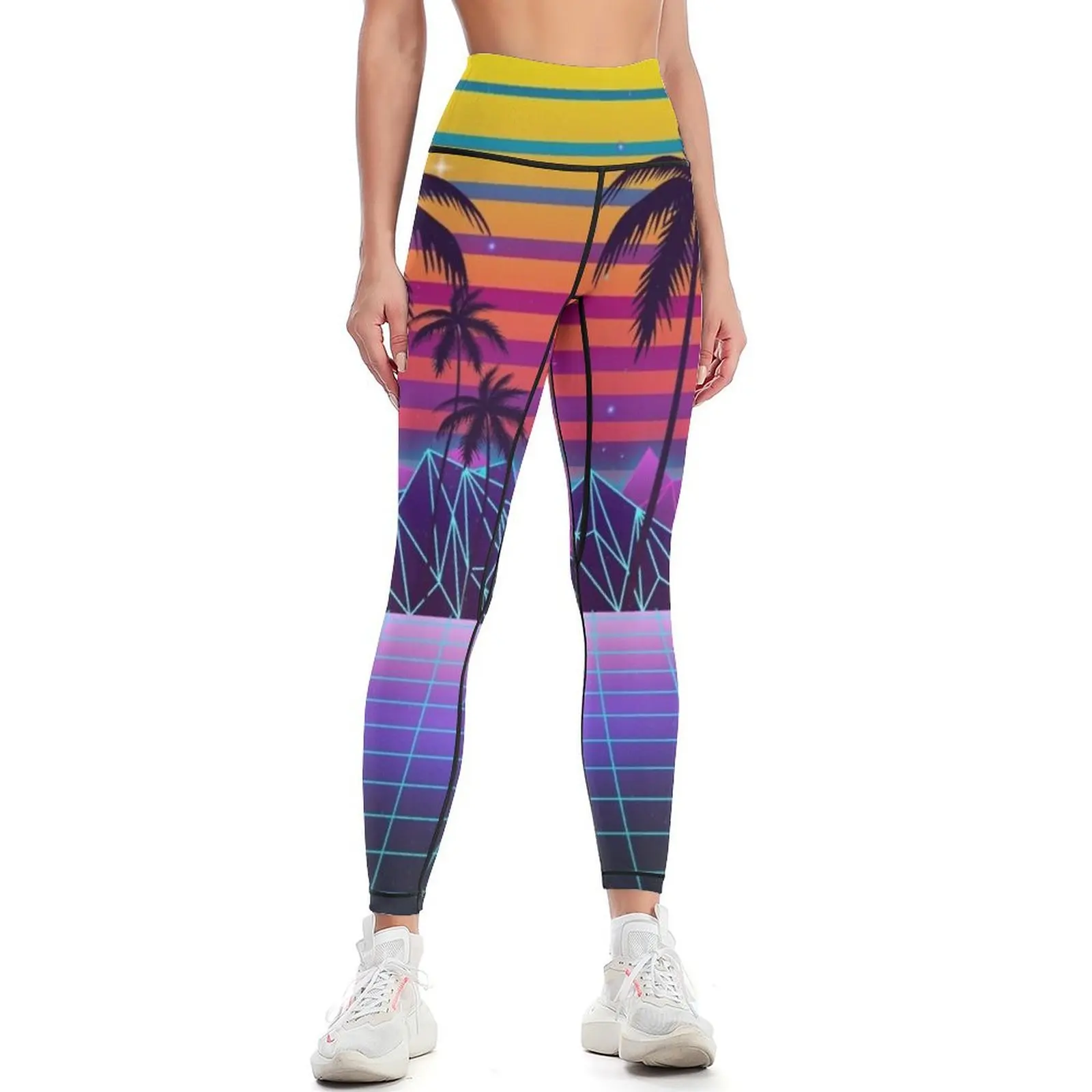 

Radiant Sunset Synthwave Leggings Clothing fitness fitness set gym Womens Leggings