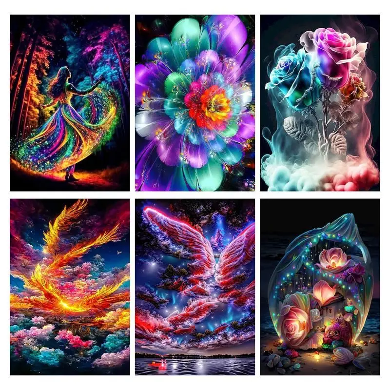 

CHENISTORY 5D DIY Diamond Painting Fantasy Scenery Craft Kit Needlework Diamond Embroidery Cross Stitch Mosaic Home Decorations