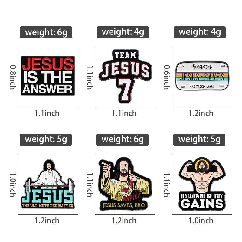 Jesus Is The Answer Enamel Pins Custom Jesus Collection Metal Brooches Coat Lapel Badge Jewelry Accessories for Believer Friends