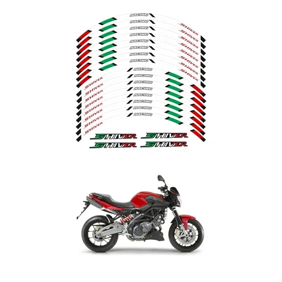 FOR Aprilia Shiver 750 900 Motorcycle Parts Contour Wheel Decoration Decal Sticker Red -4