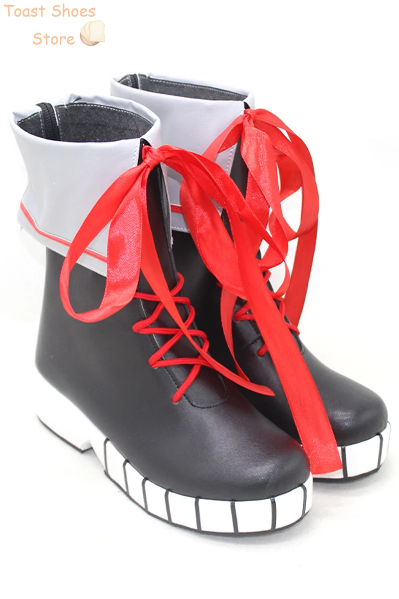 Nakiri Ayame Cosplay scarpe Halloween carnevale stivali PU scarpe Vtuber Cosplay puntelli Costume Prop