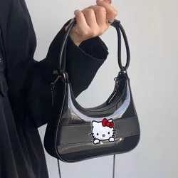 Sanrio Hello Kitty borsa Vintage in gelatina trasparente borsa a tracolla moda versione coreana borsa ascellare ragazza dolce e piccante Y2k