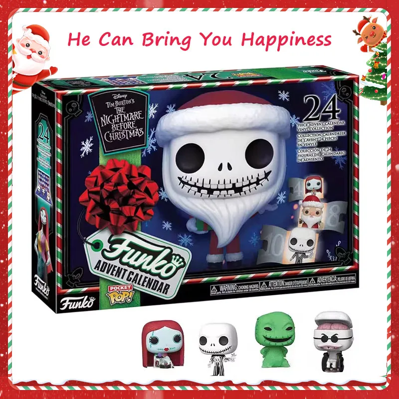 24 Styles The Nightmare Before Christmas Advent Calendar Toys Gags Practical Jokes Acrylic Material Kids Gifts