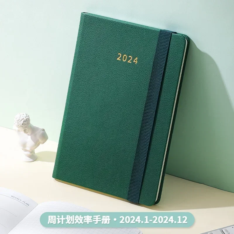 

2024 Manual Time Management Plan Weekly Self Notebook Daily Punch Efficiency High January Book Discipline