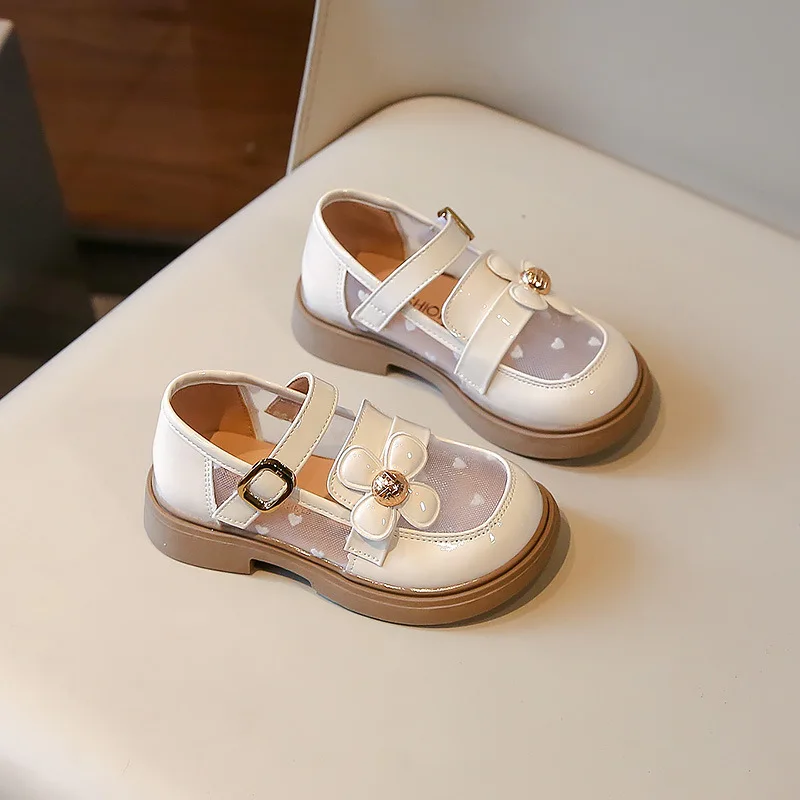 حذاء شبكي جيد التهوية للبنات ، حذاء بدون كعب ناعم ، حذاء مدرسة كوري ، مجوف ، أميرة ، ربيع ، صيف ، جديد #5