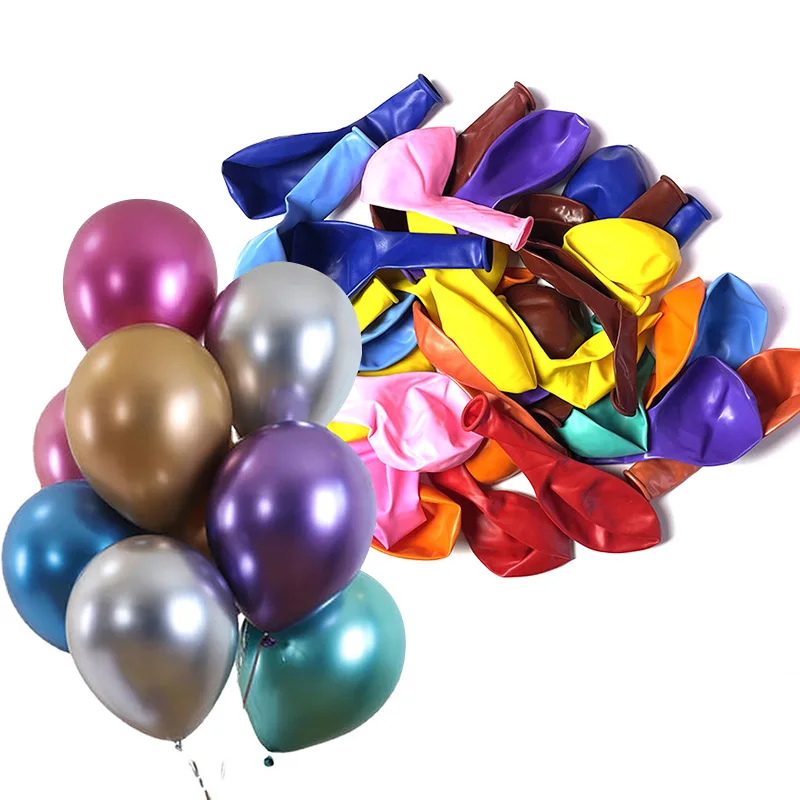 100 Uds. Globos multicolores decoración de fondo versátil globos adecuados para fiestas de cumpleaños Navidad Día de San Valentín