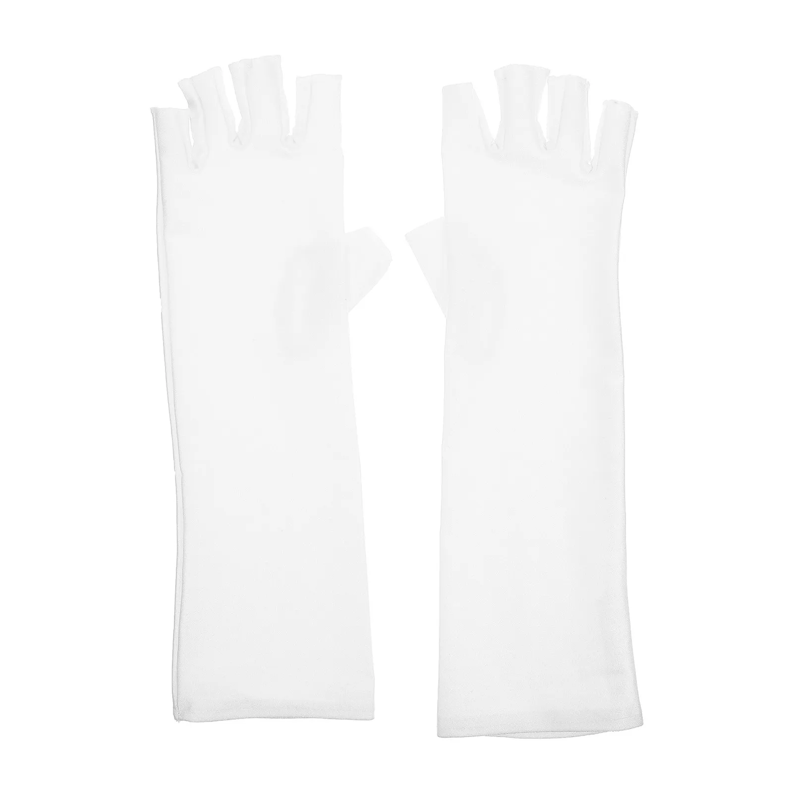 

1Pair Sun Protection Arm Sleeves Women Uv Protection Summer Lightweight Breathable Arm Covering Half Finger Outdoor Sports