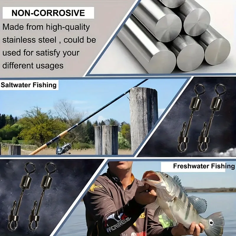 Carp Fishing Quick Change Swivel | Stainless Steel Leader Link for Fast Tackle Setup