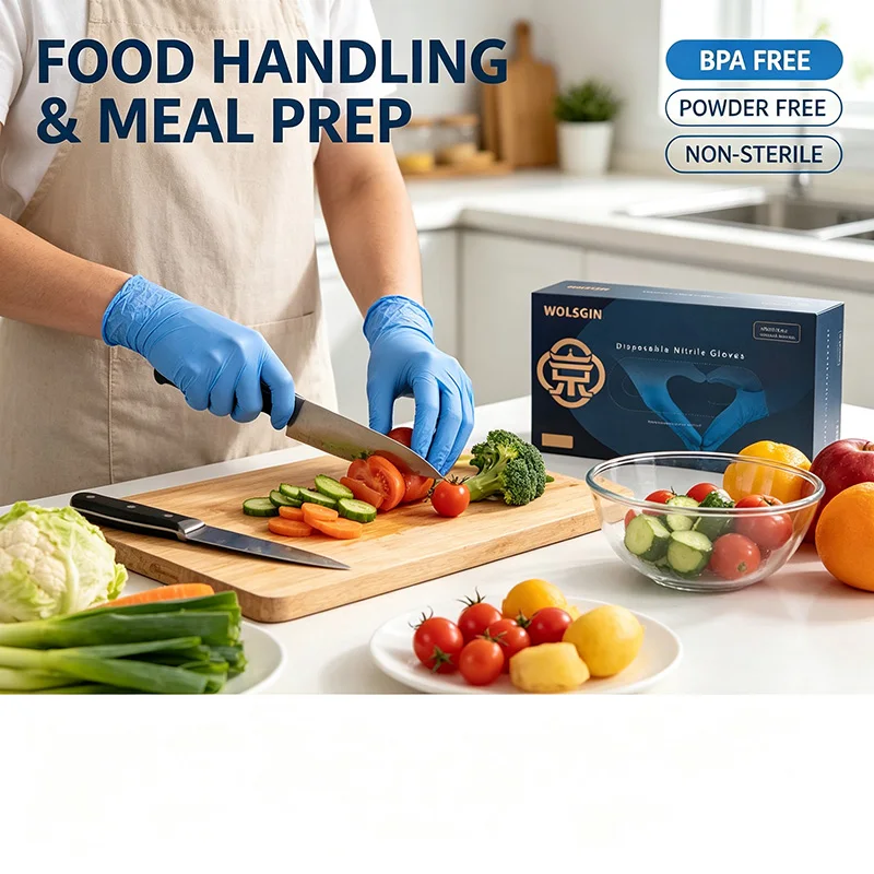Pure Nitrile Kitchen Gloves, Second Skin Bare Touch, Anti-Grease Non-Slip Durable Household Gloves for Dishwashing Cleaning Task