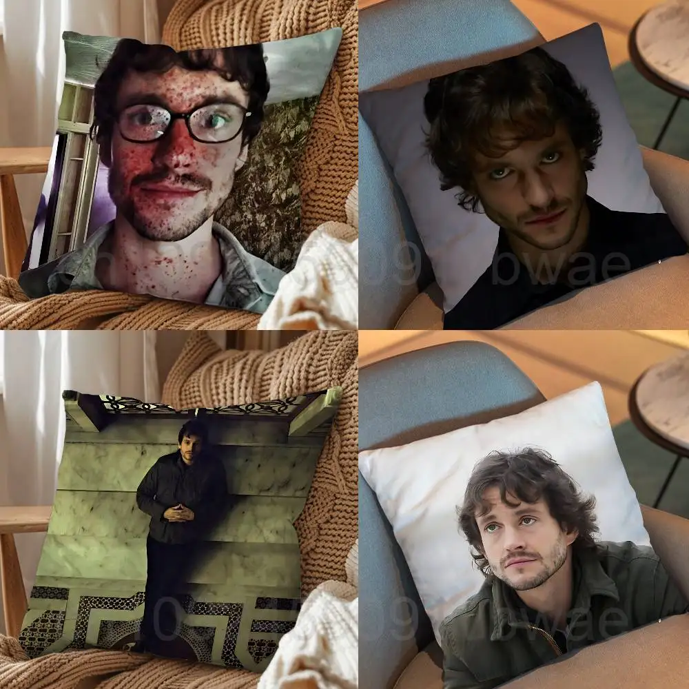 

Introverted personality Will Graham Pillow Case Anti-dustmite Pillowcase Invisible zipper silky short plush Sofa cushion cover