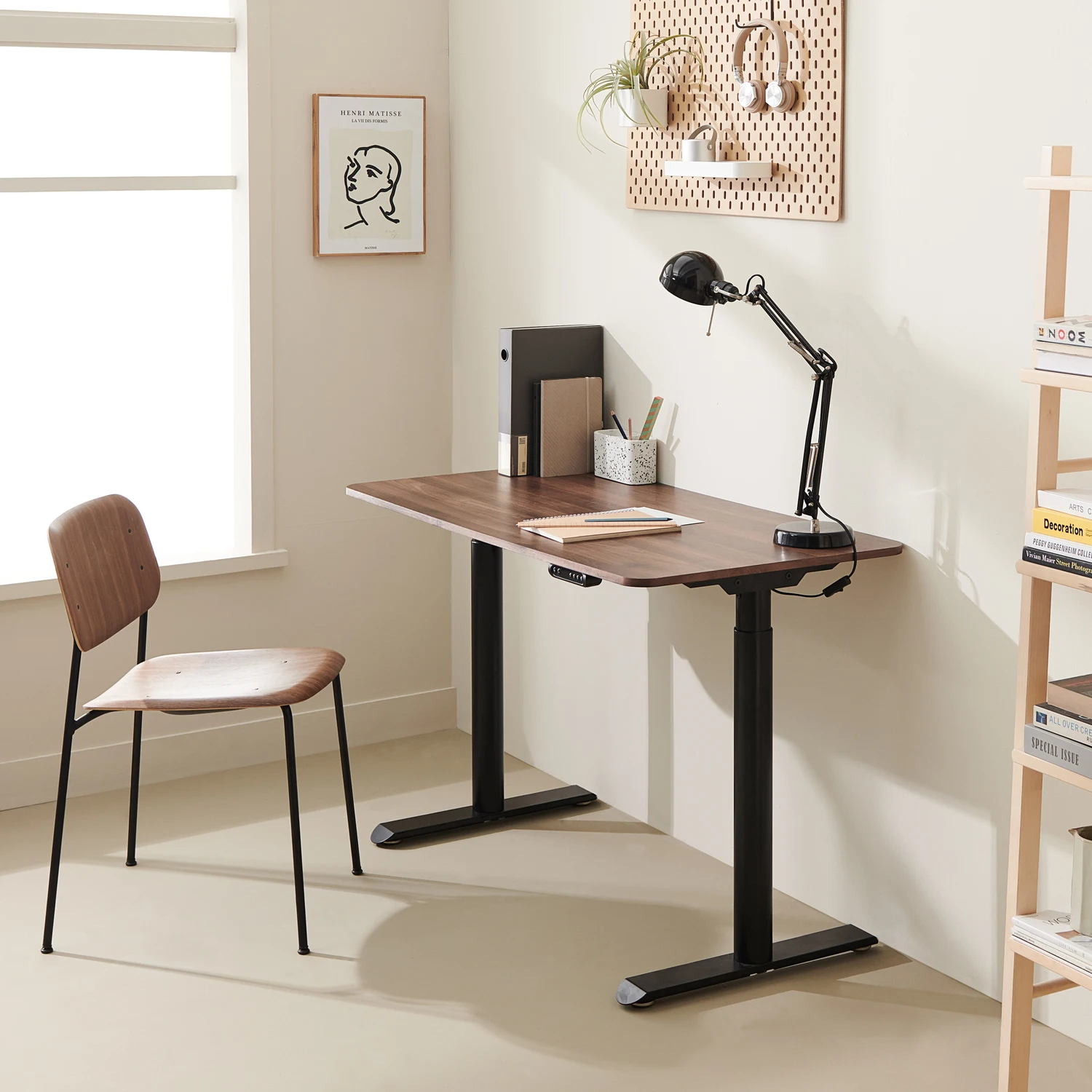 Standing Desk Frame - Single Motor Height Adjustable Base (Ergonomic Office Furniture, Electric Lift System