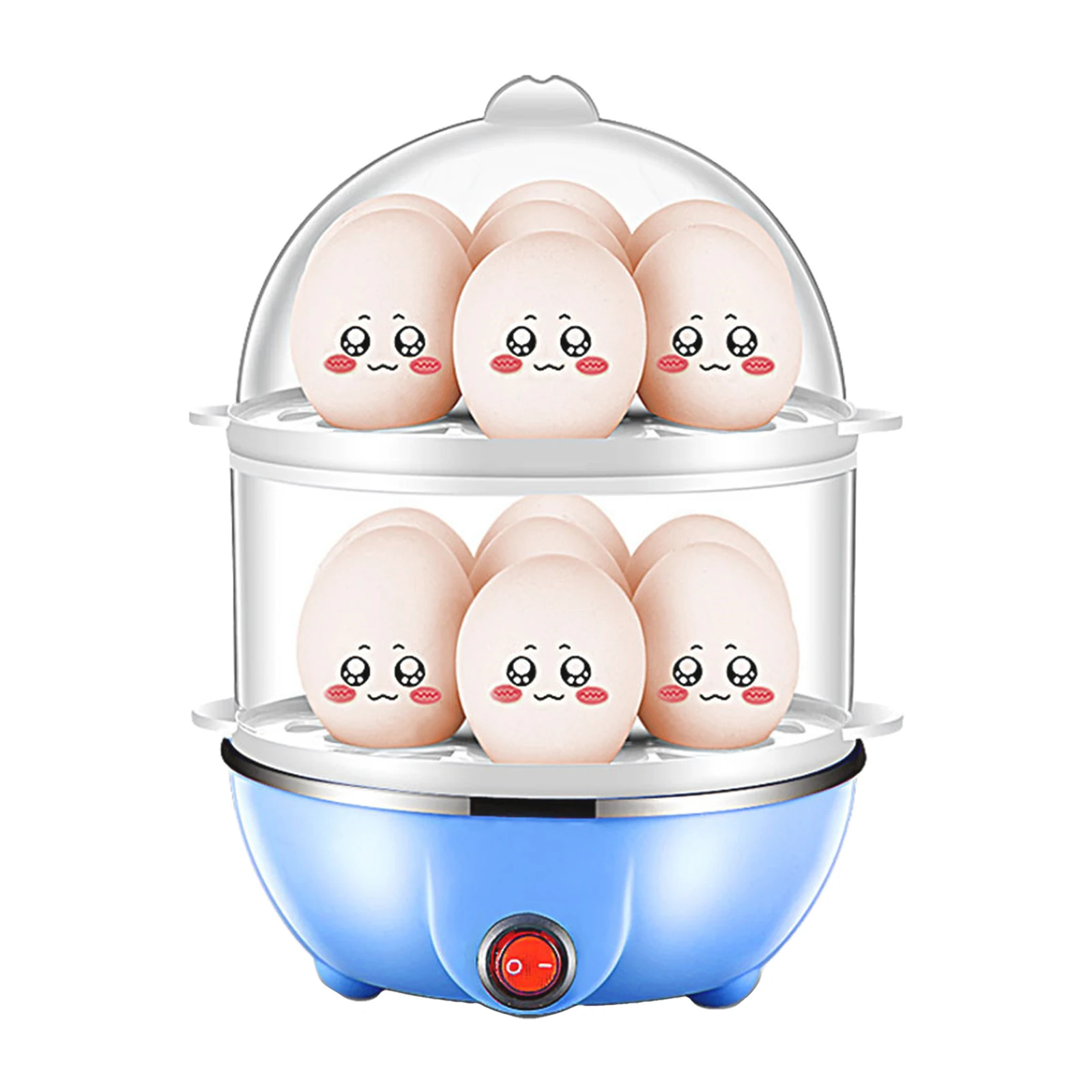 Steam Egg Egg Cooker 7 Egg Capacity Hard Boiled Egg Cooker Anti-dry Electric Egg Boiler with 40mL Measuring Cup Steam Vegetables