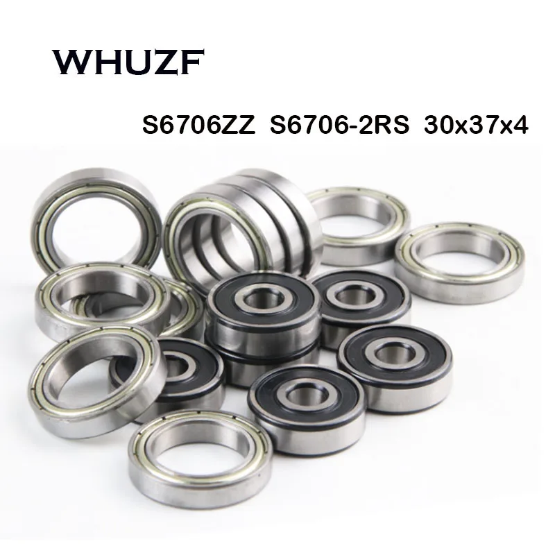 

5PCS S6706-2RS S6706ZZ 30*37*4mm Double Rubber Cover ABEC-7 Thin Tube Stainless Steel Ball Bearing Deep Groove Ball bearing